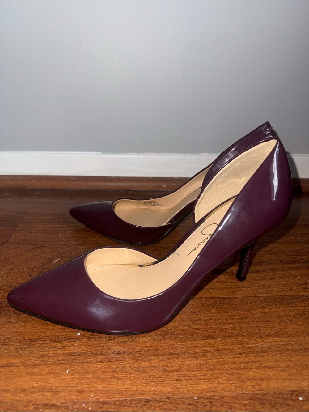 Jessica Simpson Plum Patent Pointed-Toe Pump